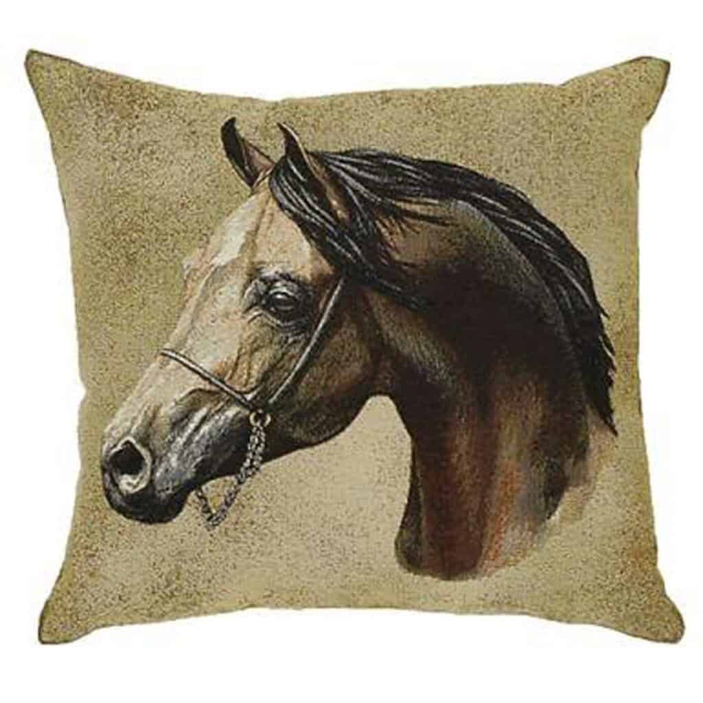 Arabian Portrait Horse Cushion