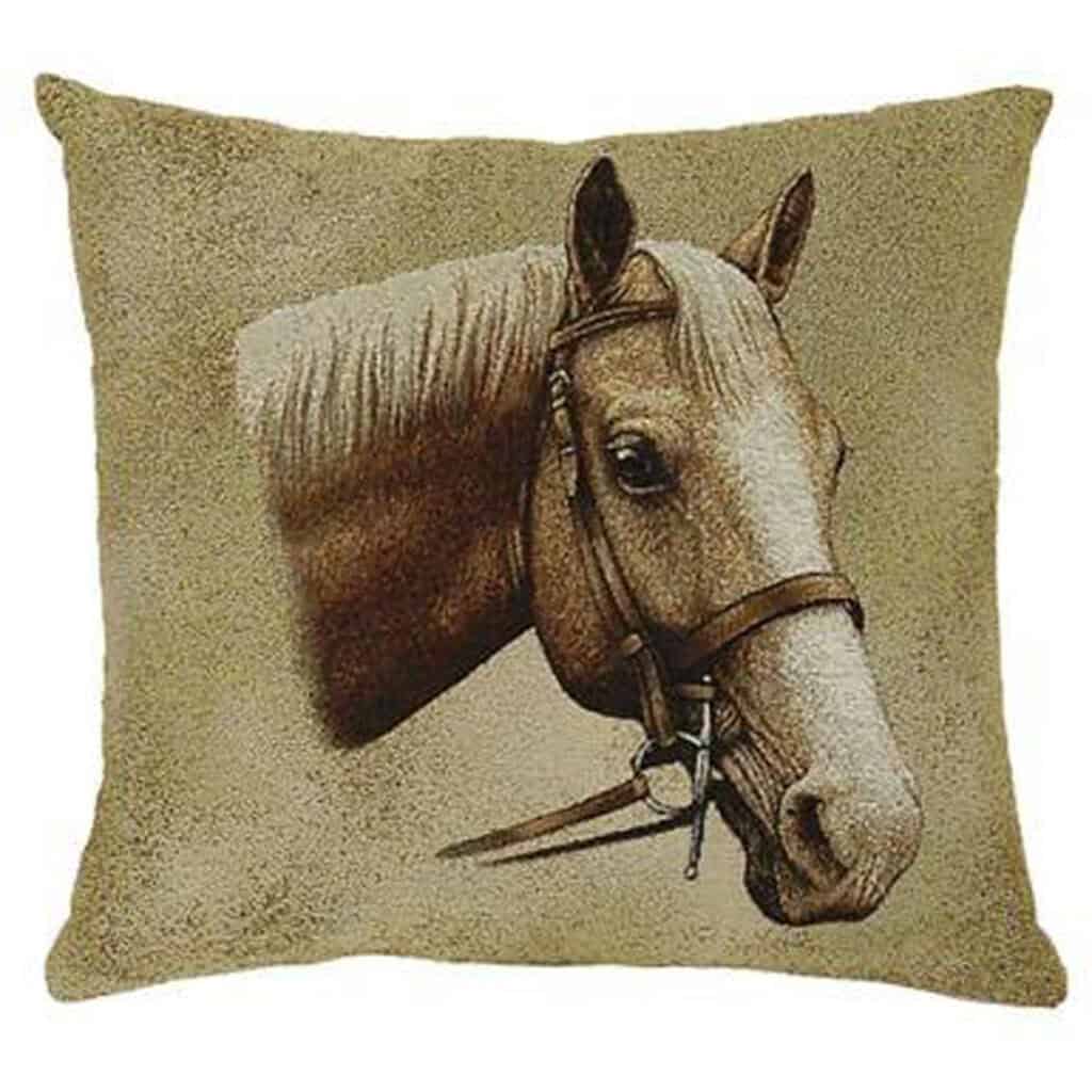 Palomino Portrait Horse Cushion