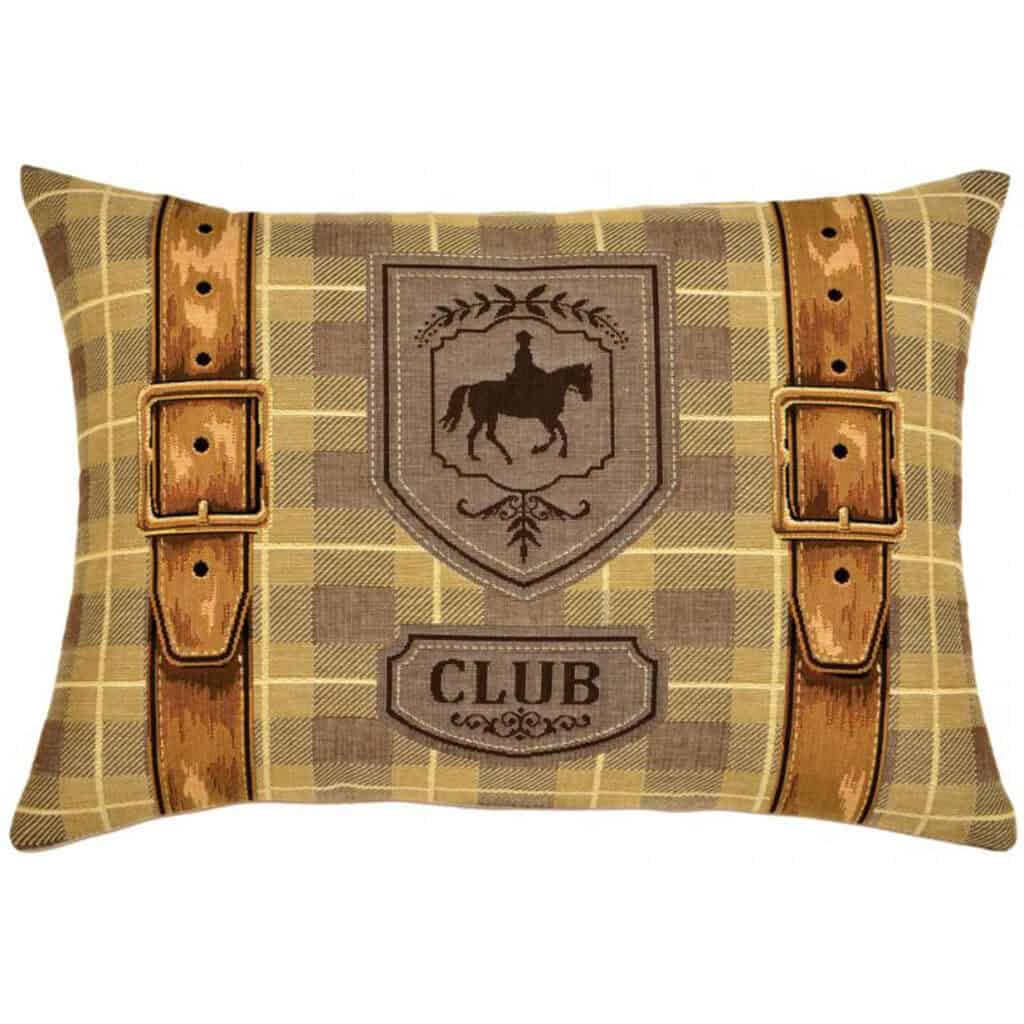 Saddler Belts Club Rectangle Cushion