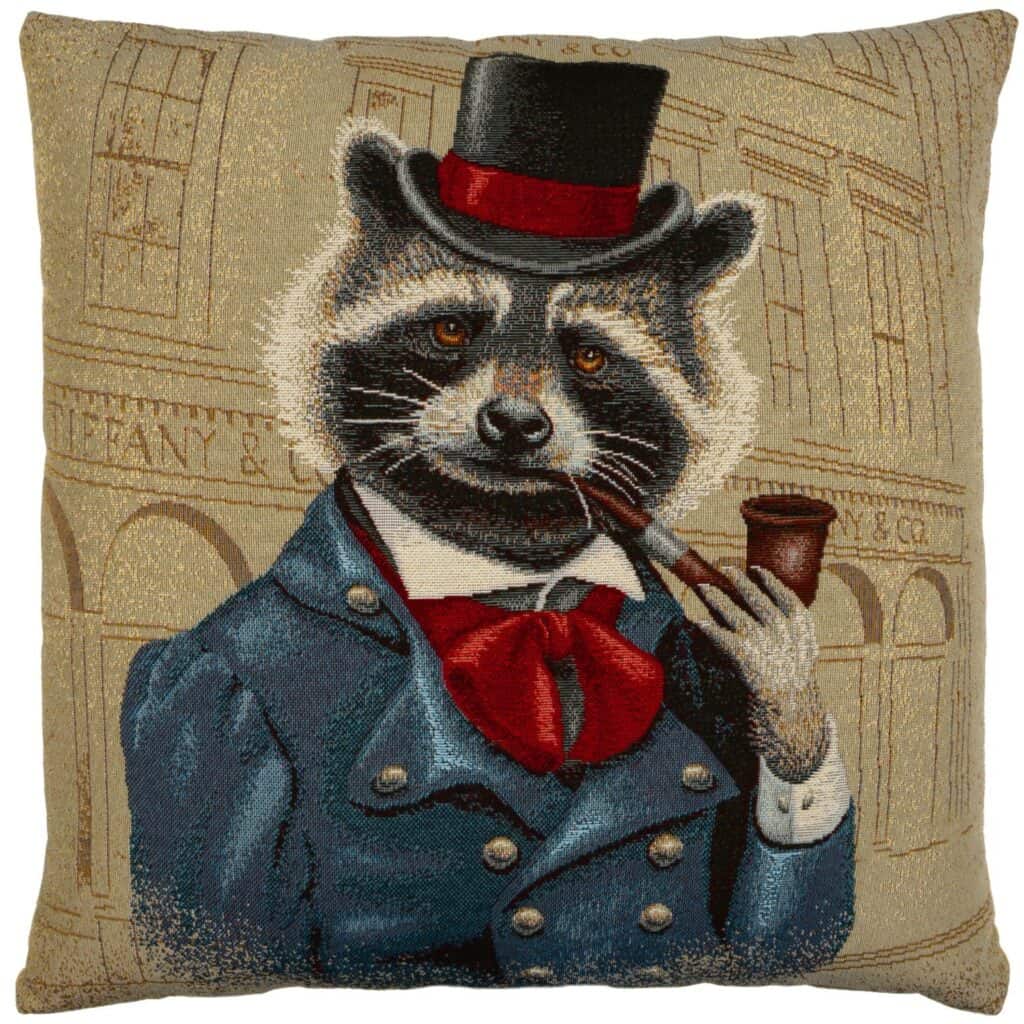 George Racoon Portrait Cushion