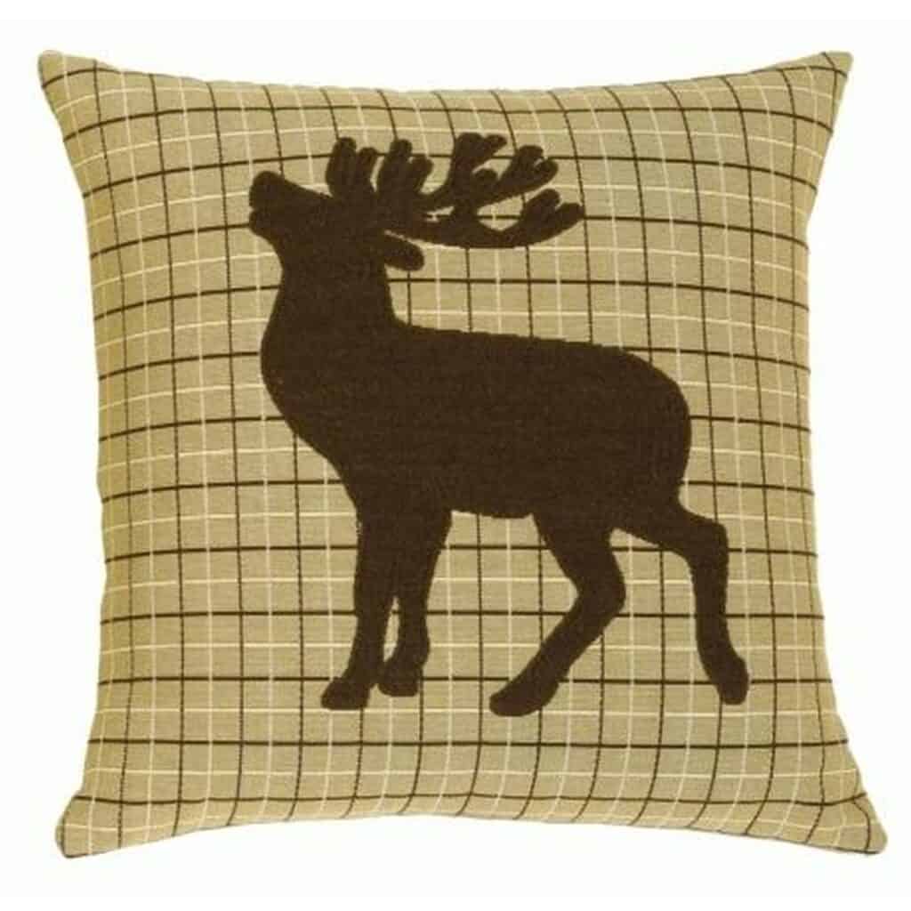 Plaid Deer Left Cushion