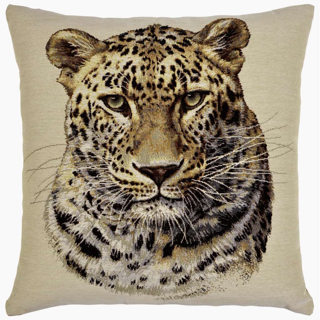 Big Cat Leopard Portrait Cushion
