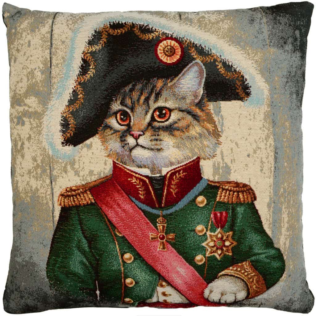 Napoleon Cat Portrait Cushion