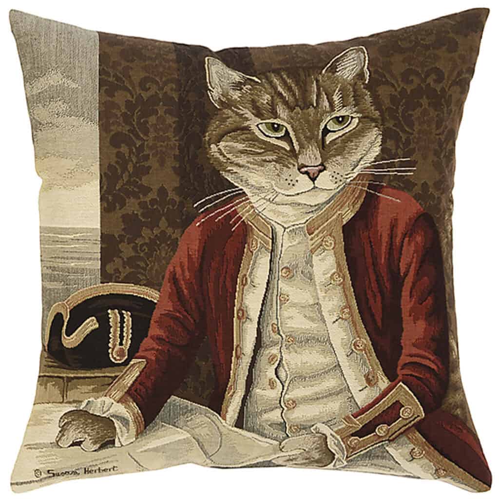 Cat Portrait Lord Nelson  Cushion