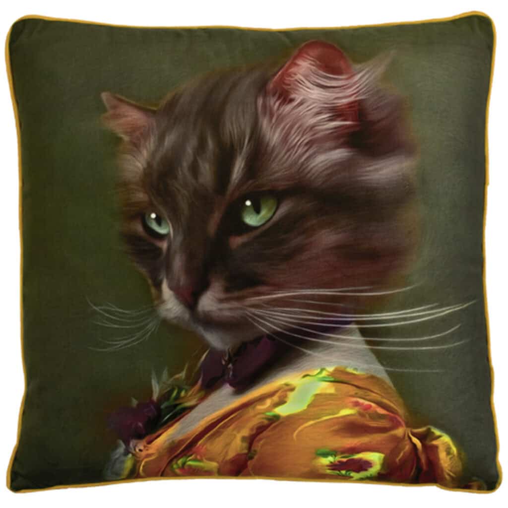 Anne-Fleur Cat Portrait Cushion