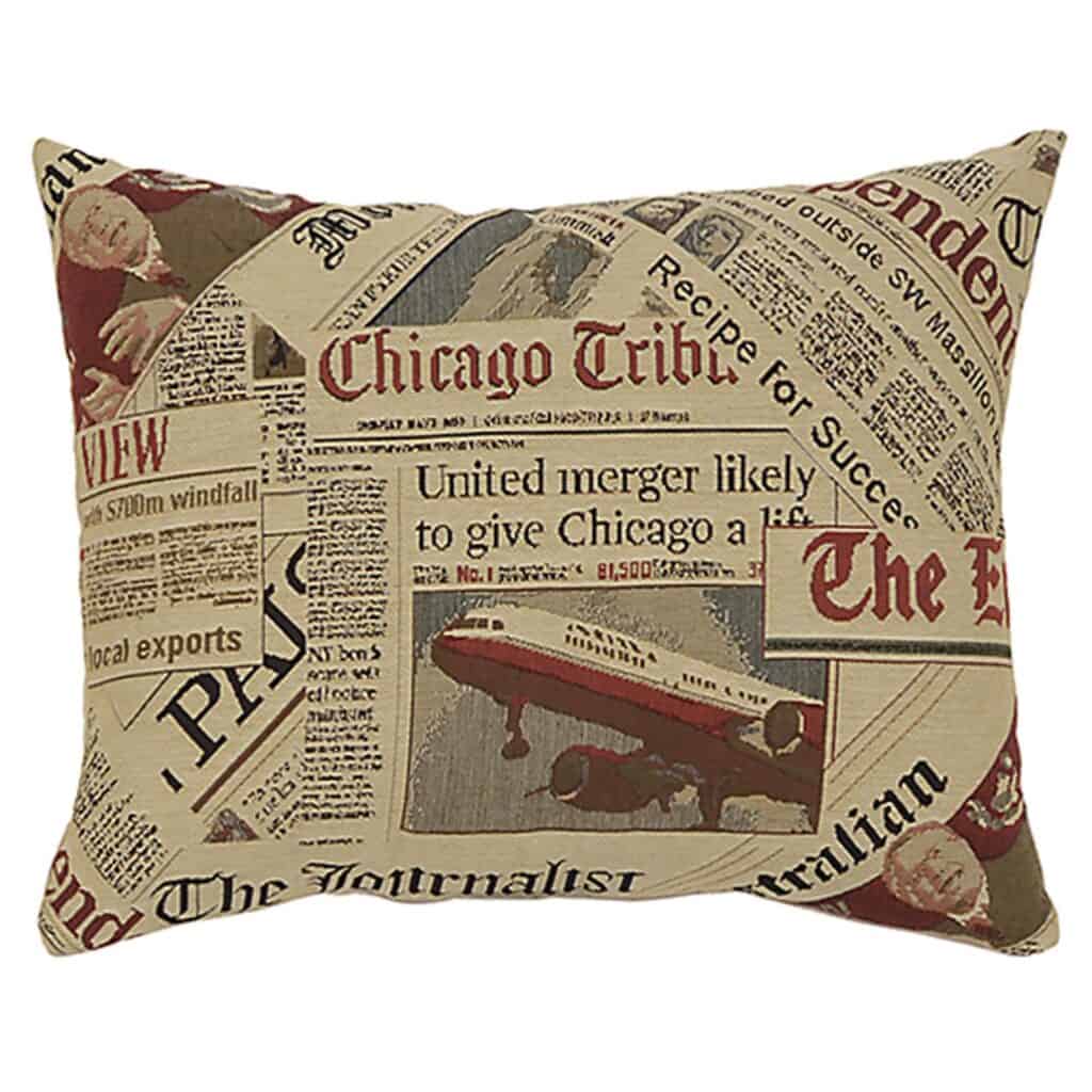 World News Rectangle Cushion