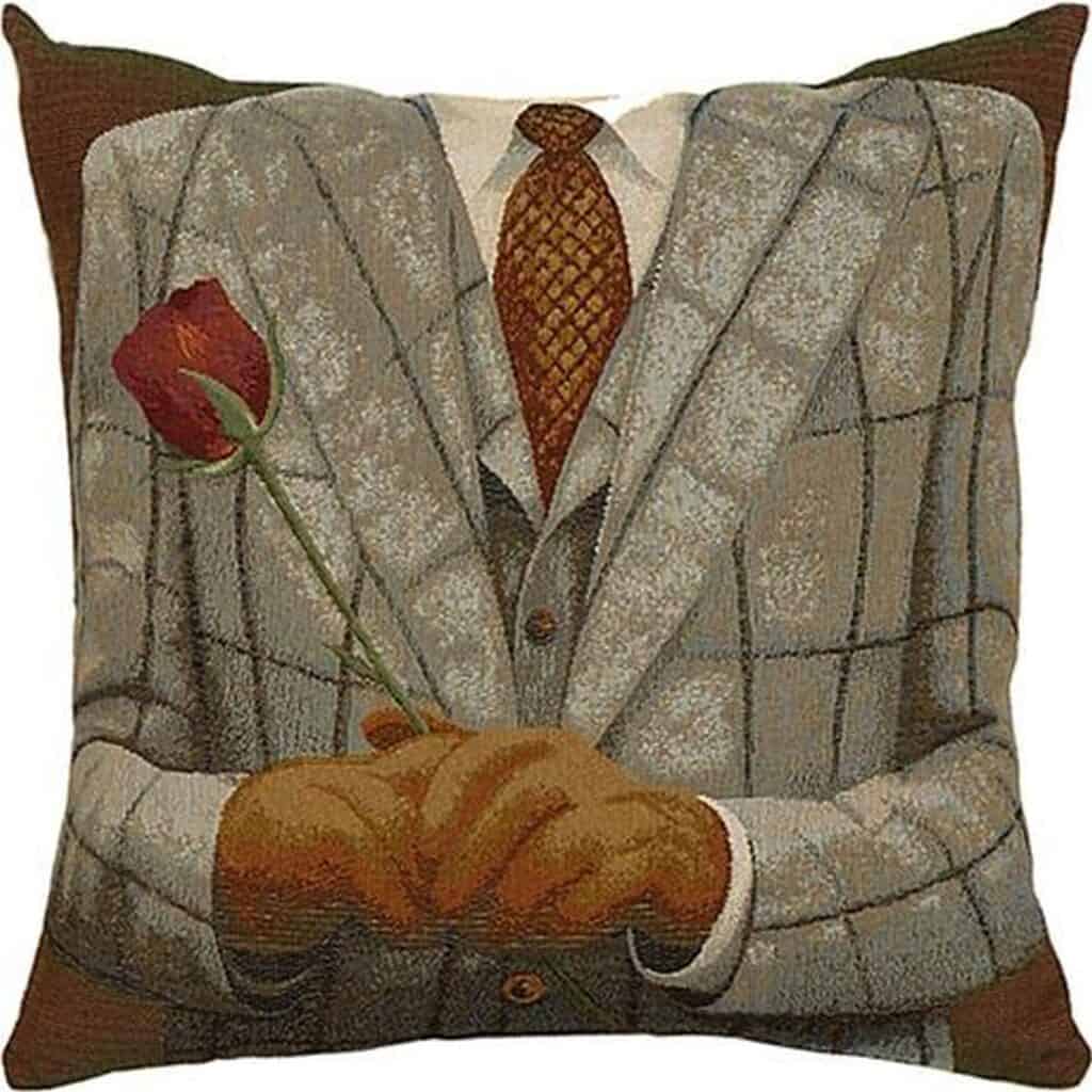 Grey Check Jacket Cushion