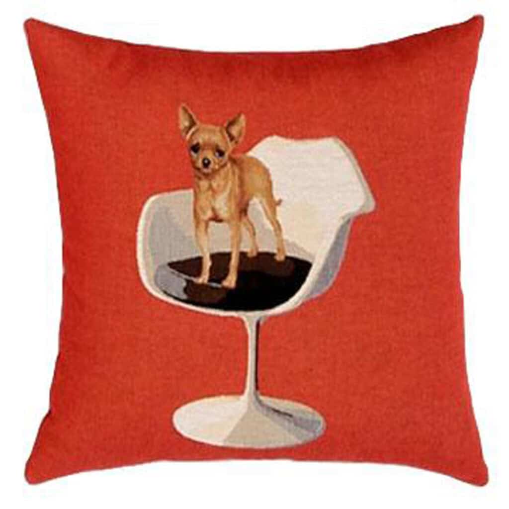 Dog & Chair Swan Cushion