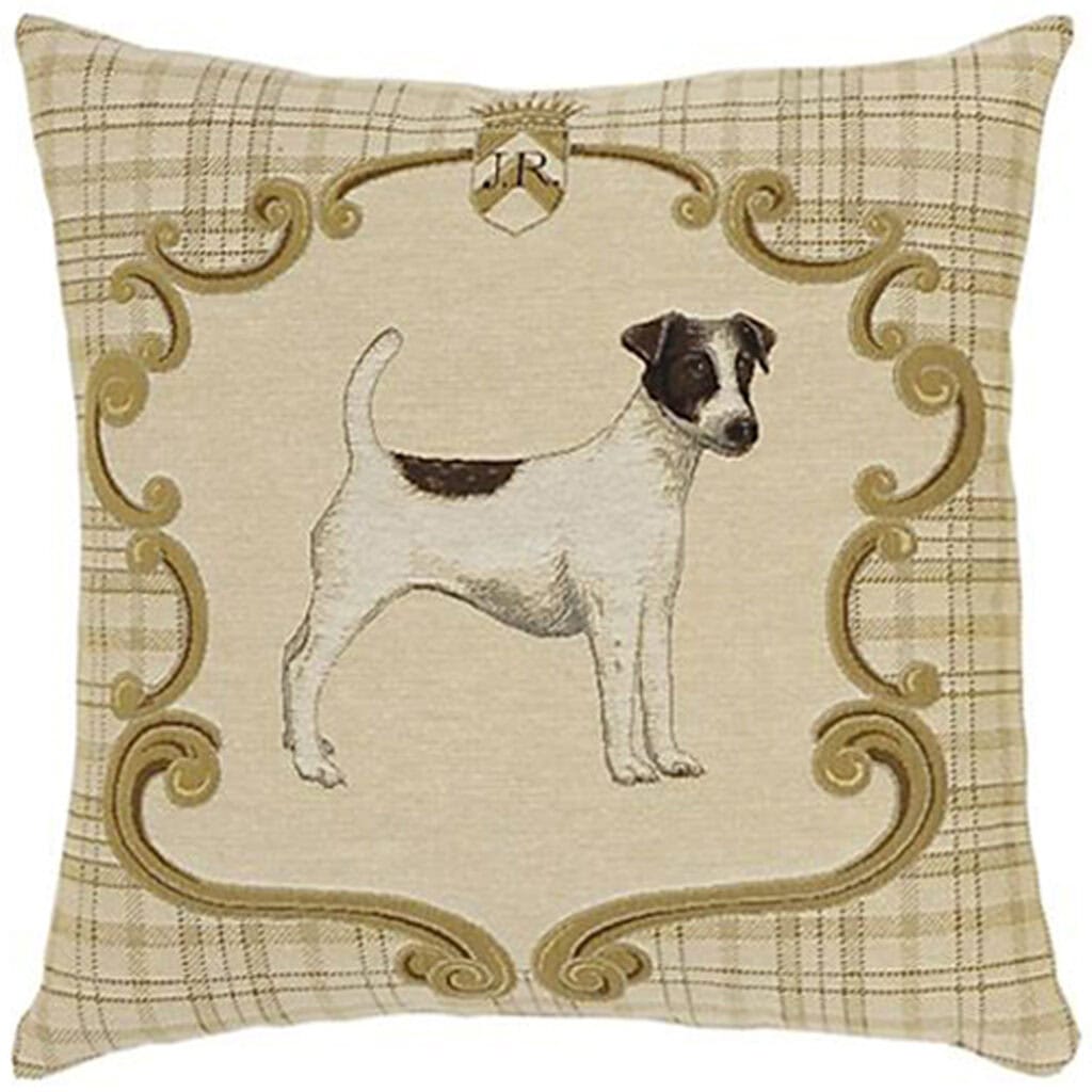 Initial Dog JR Portrait Cushion