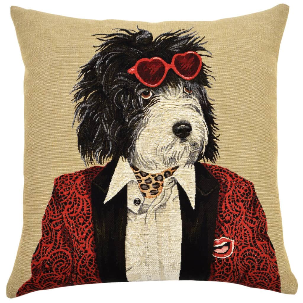 Rock Star Mr M Dog Portrait Cushion