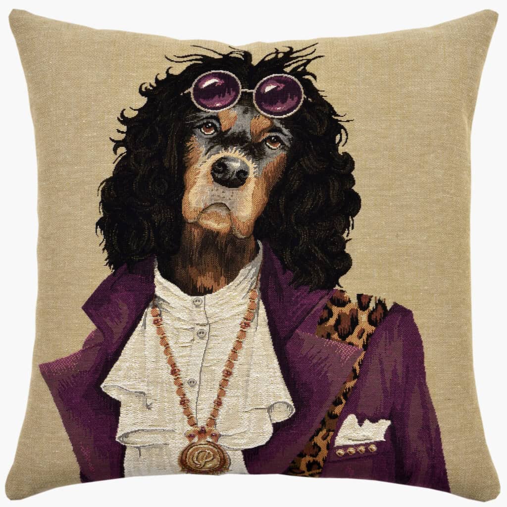 Rock Star Mr P Dog Portrait Cushion