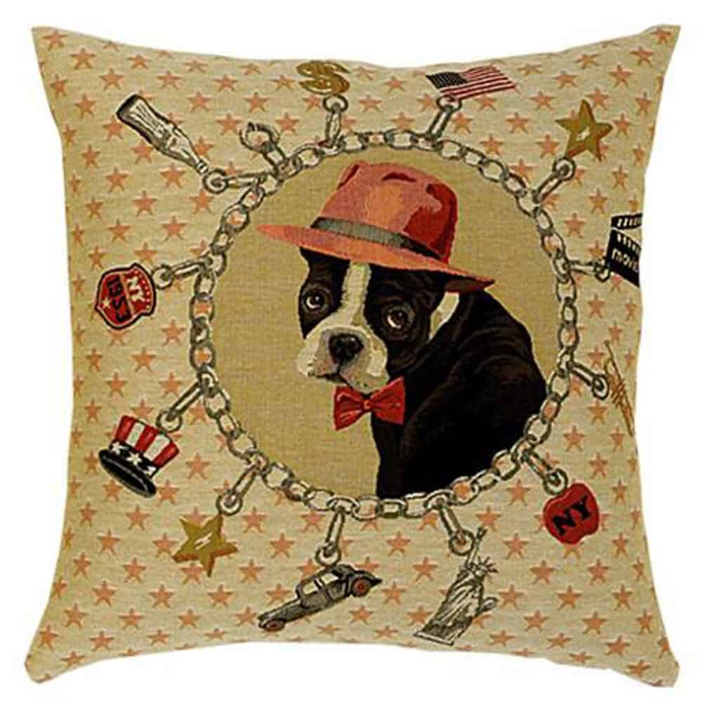 New York Dog Portrait Cushion