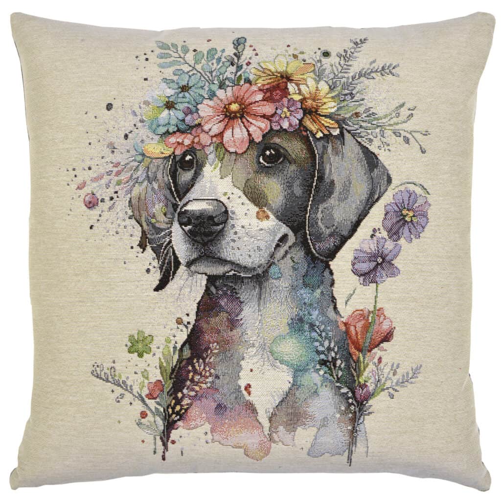 Pastel Dog Portrait Cushion