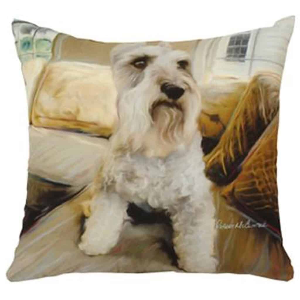 Schnauzer Dog Portrait Cushion
