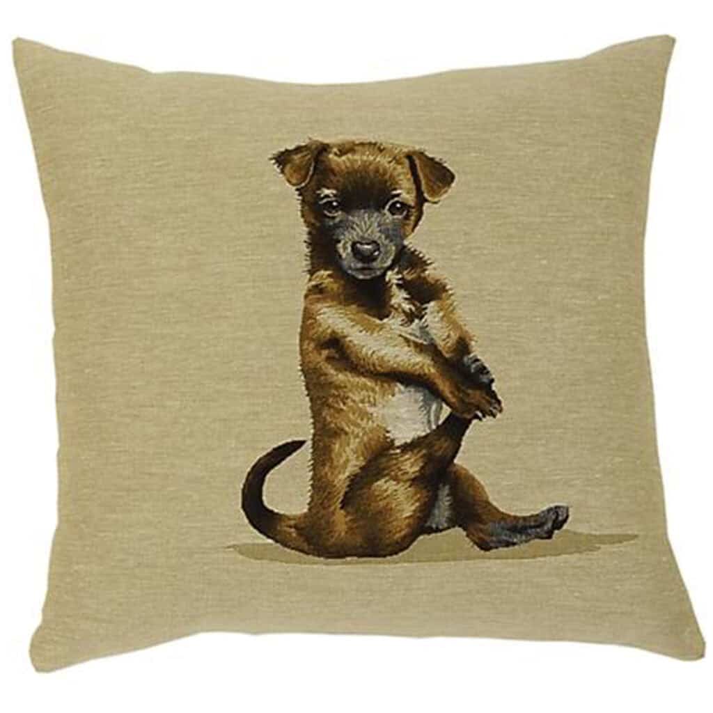 Yoga Dog Toby Portrait Cushion