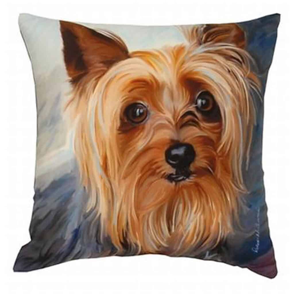 Yorkie Dog Portrait Cushion