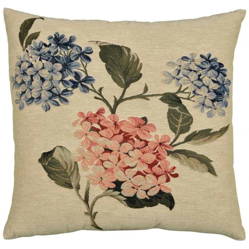 Two Blue Hydrangeas Cushion