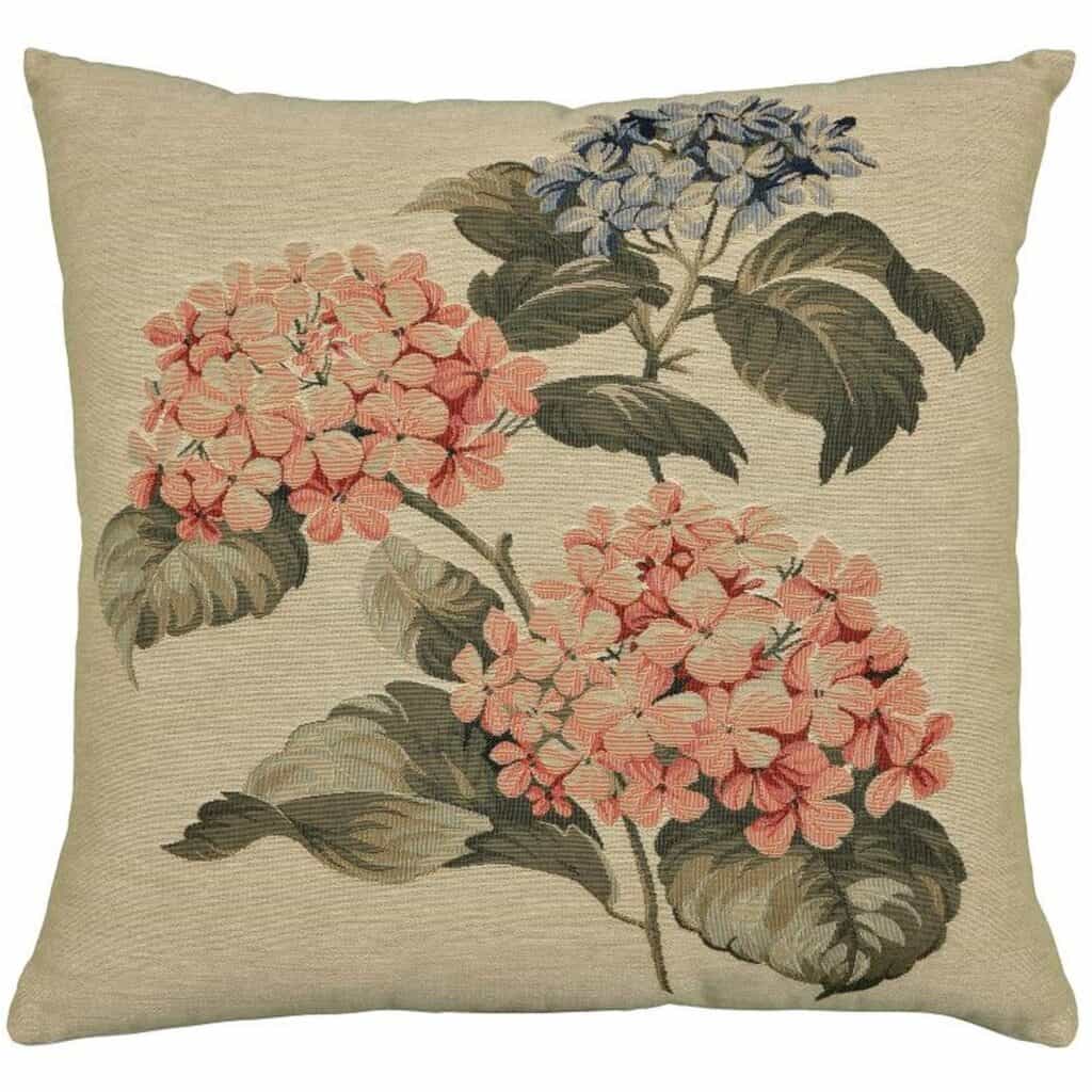 Two Pink Hydrangeas Cushion