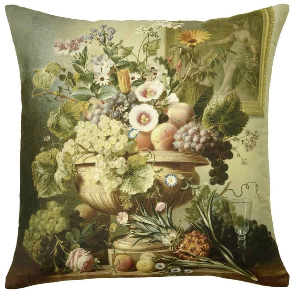 Fruits & Flowers Velvet Cushion