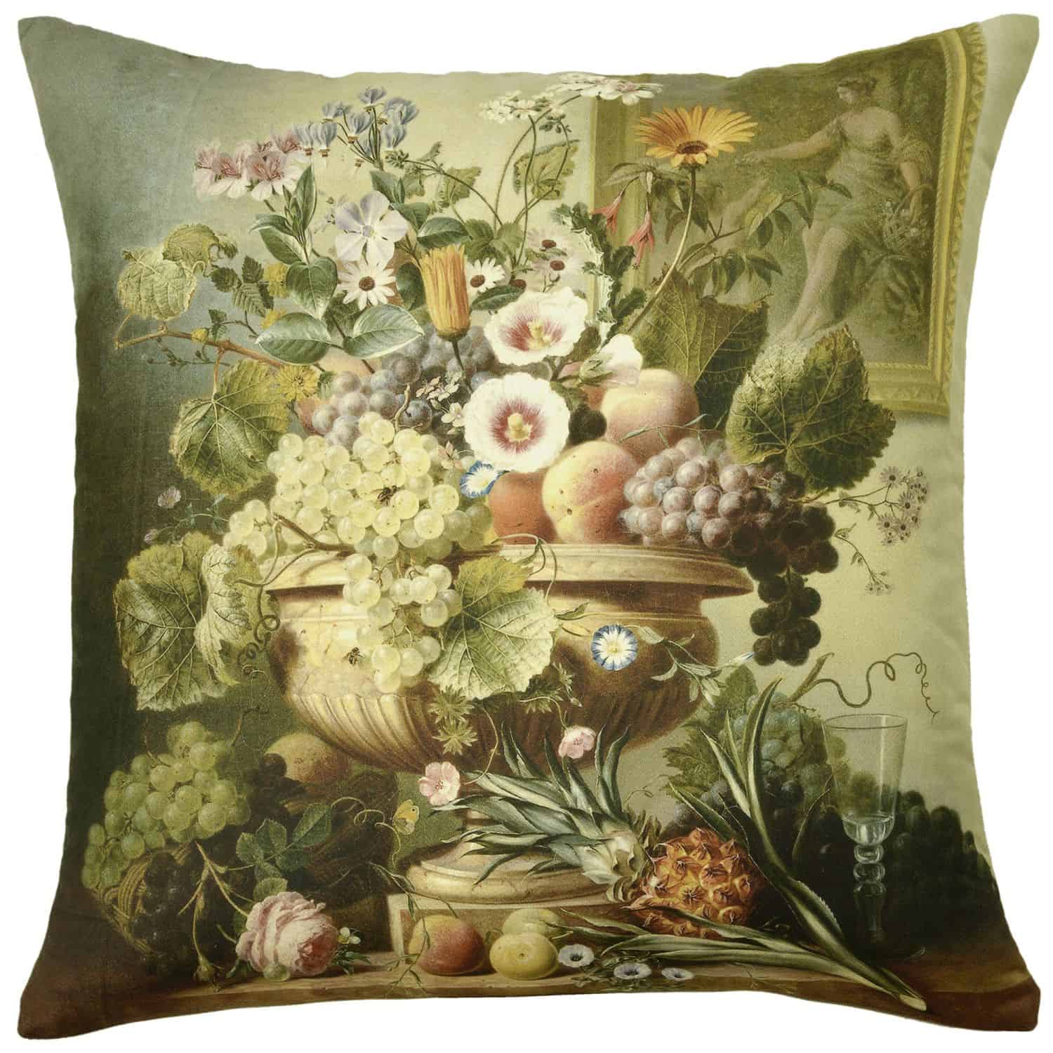 Fruits & Flowers Velvet Cushion