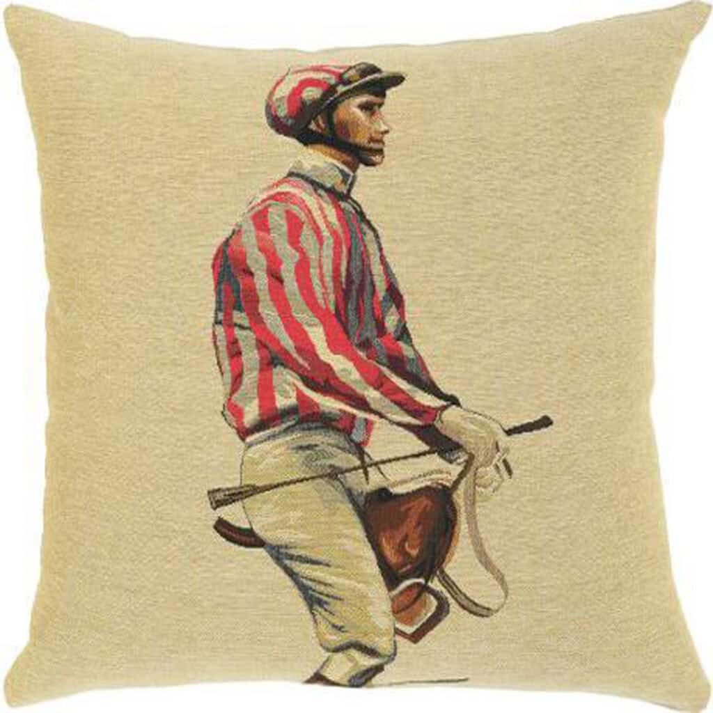 Pink Stripe Jockey - Saddle Cushion