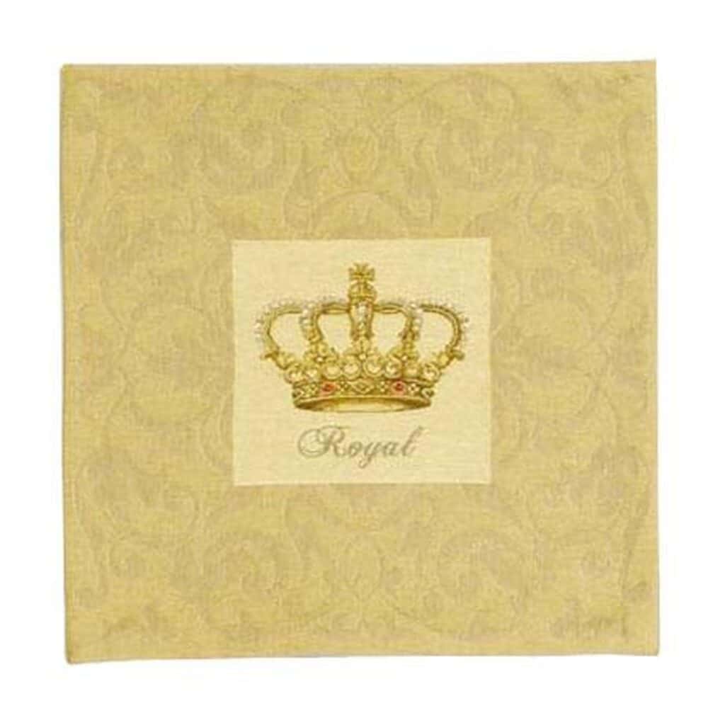 Jewelled Crown & Pearls Cushion