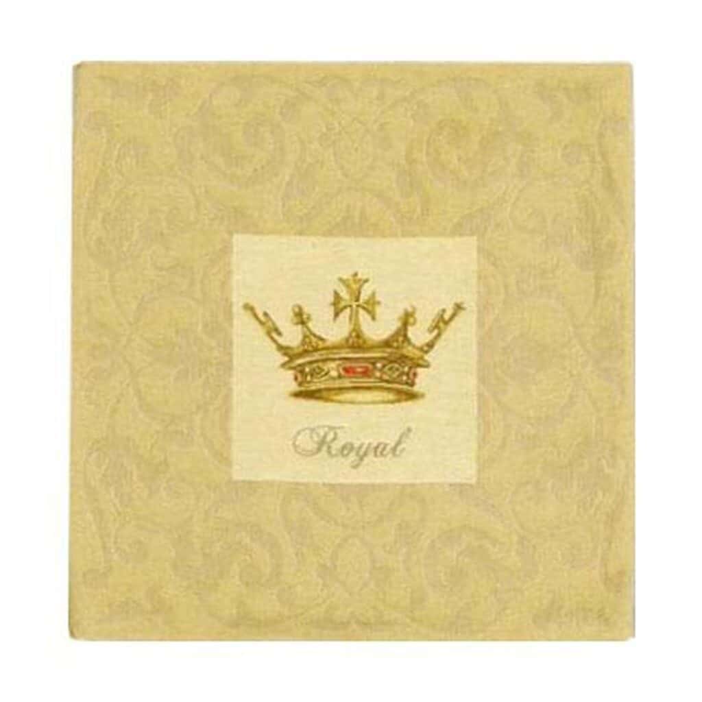 Jewelled Crown & Rubies Cushion