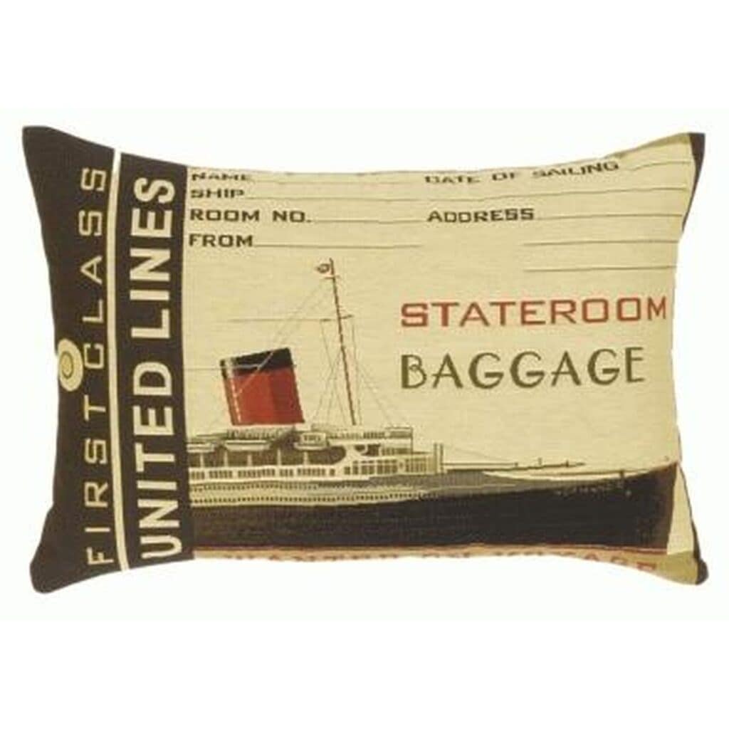 United Lines Brown Stateroom Rectangle Cushion