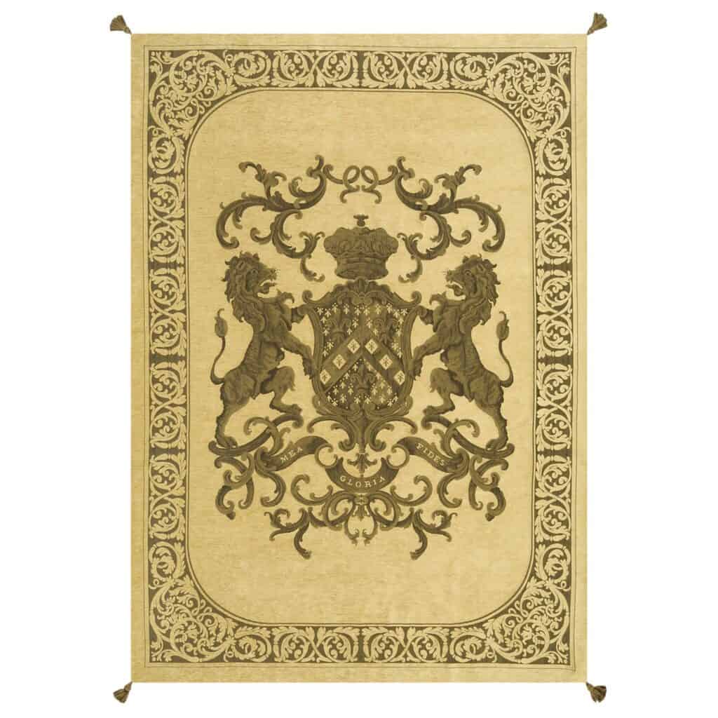 Heraldic Beige Throw