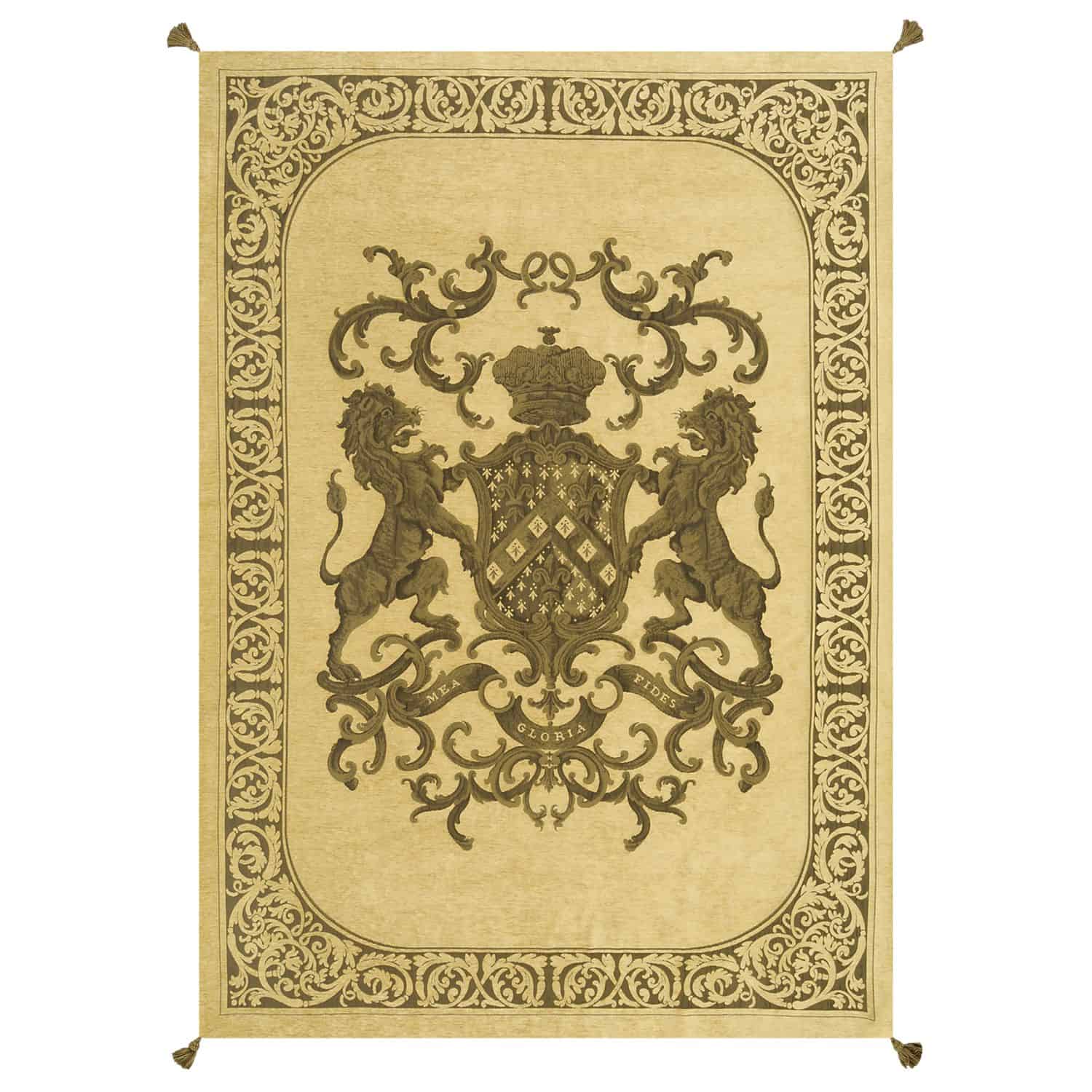 Heraldic Beige Throw