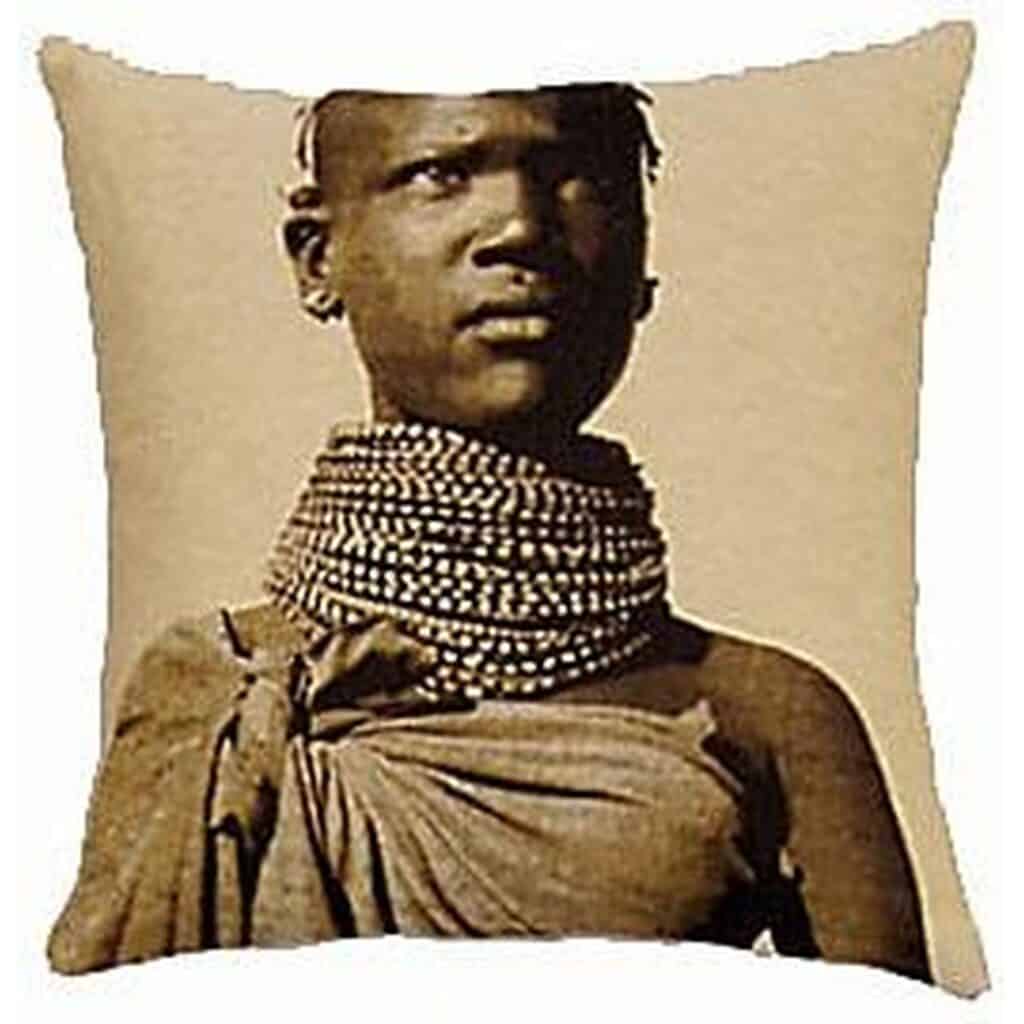 African Abedi Portrait Cushion
