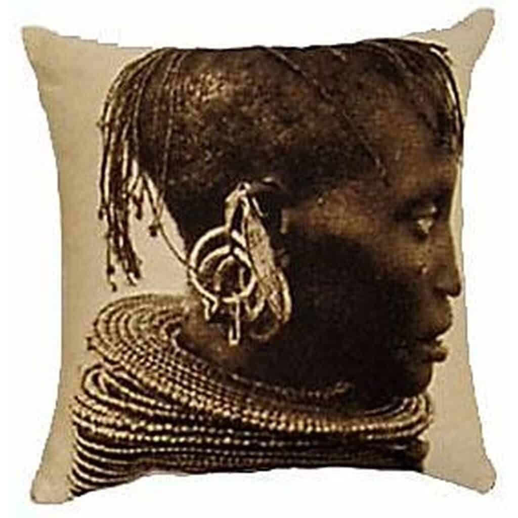 African Badawi Portrait Cushion