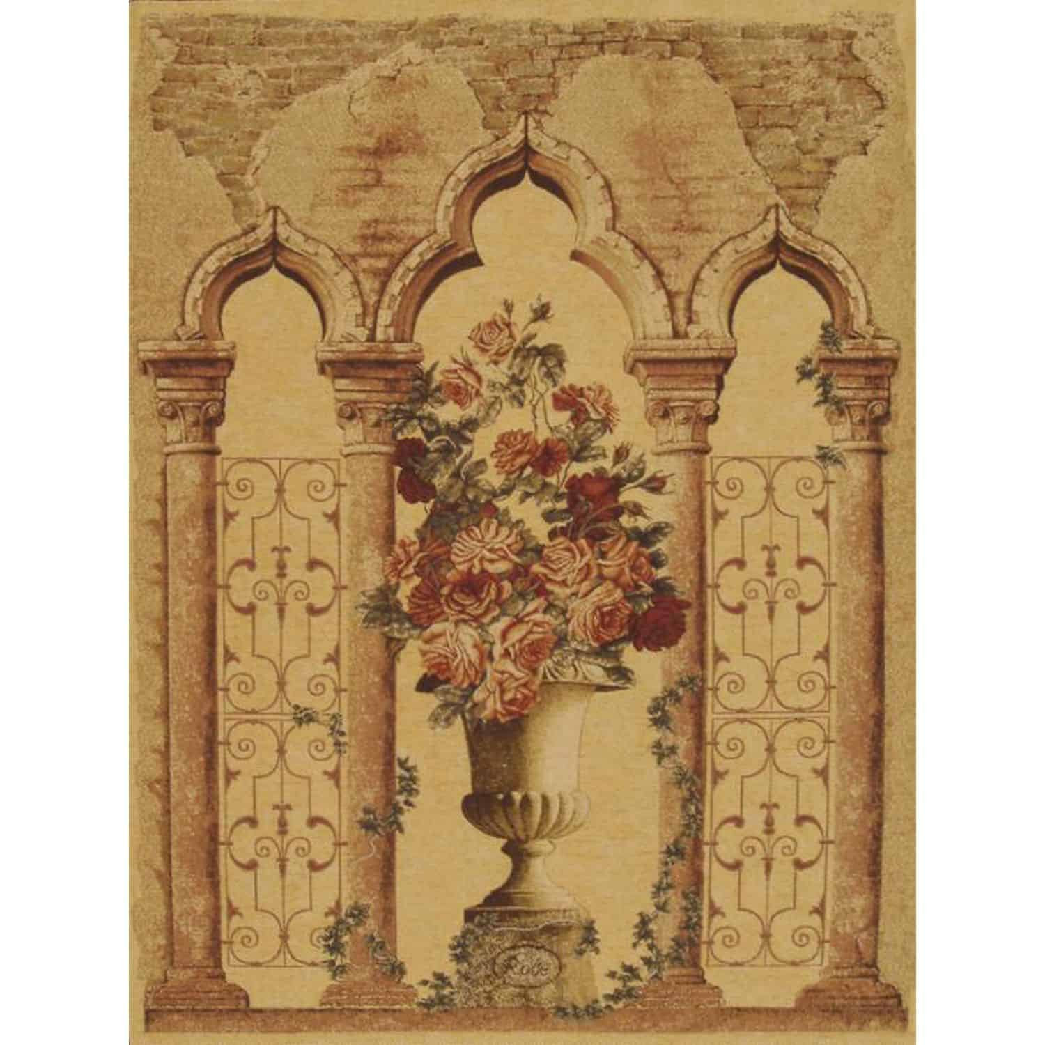 Roses In Urn Wall Hanging