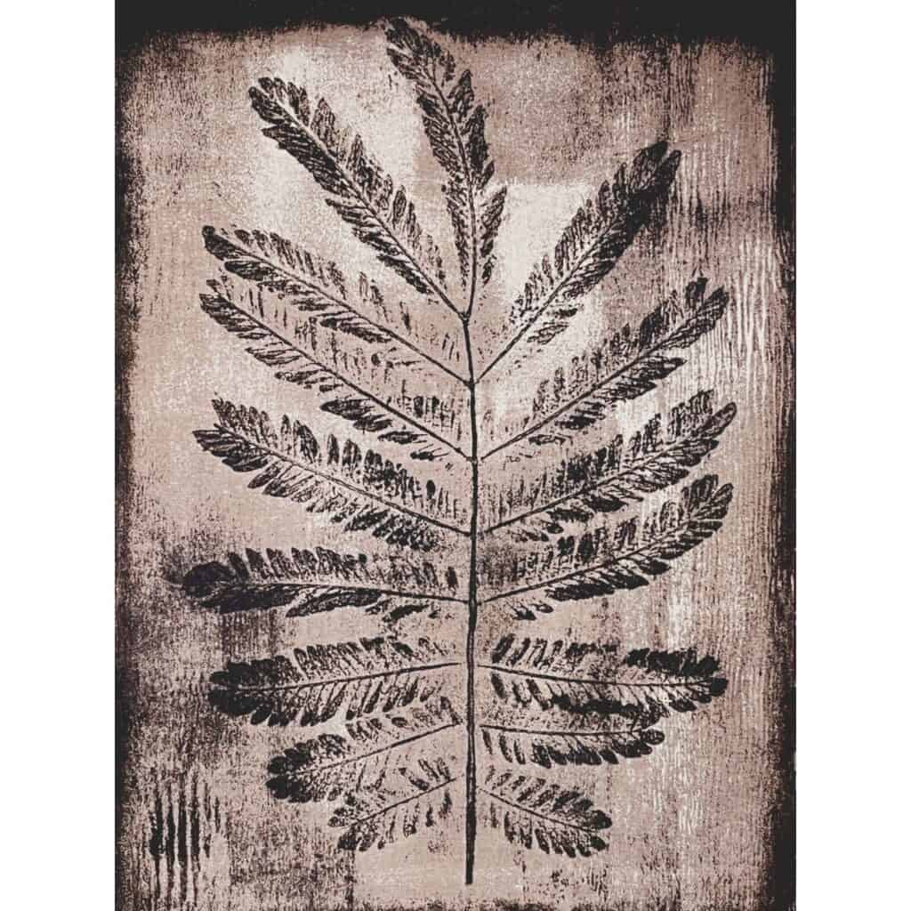 Sepia Drenched Fern (left) Wall Hanging