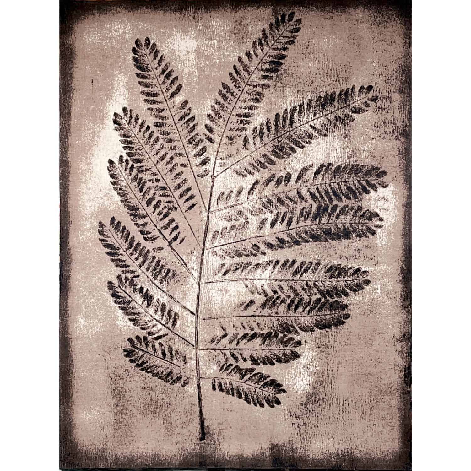 Sepia Drenched Fern (right) Wall Hanging