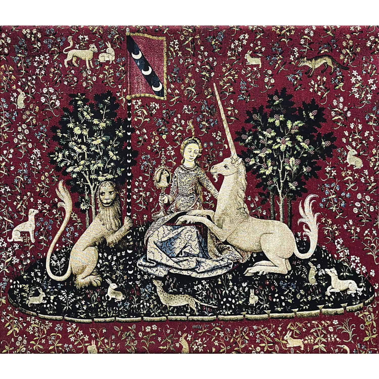 Lady & Unicorn (Sight) Wall Hanging