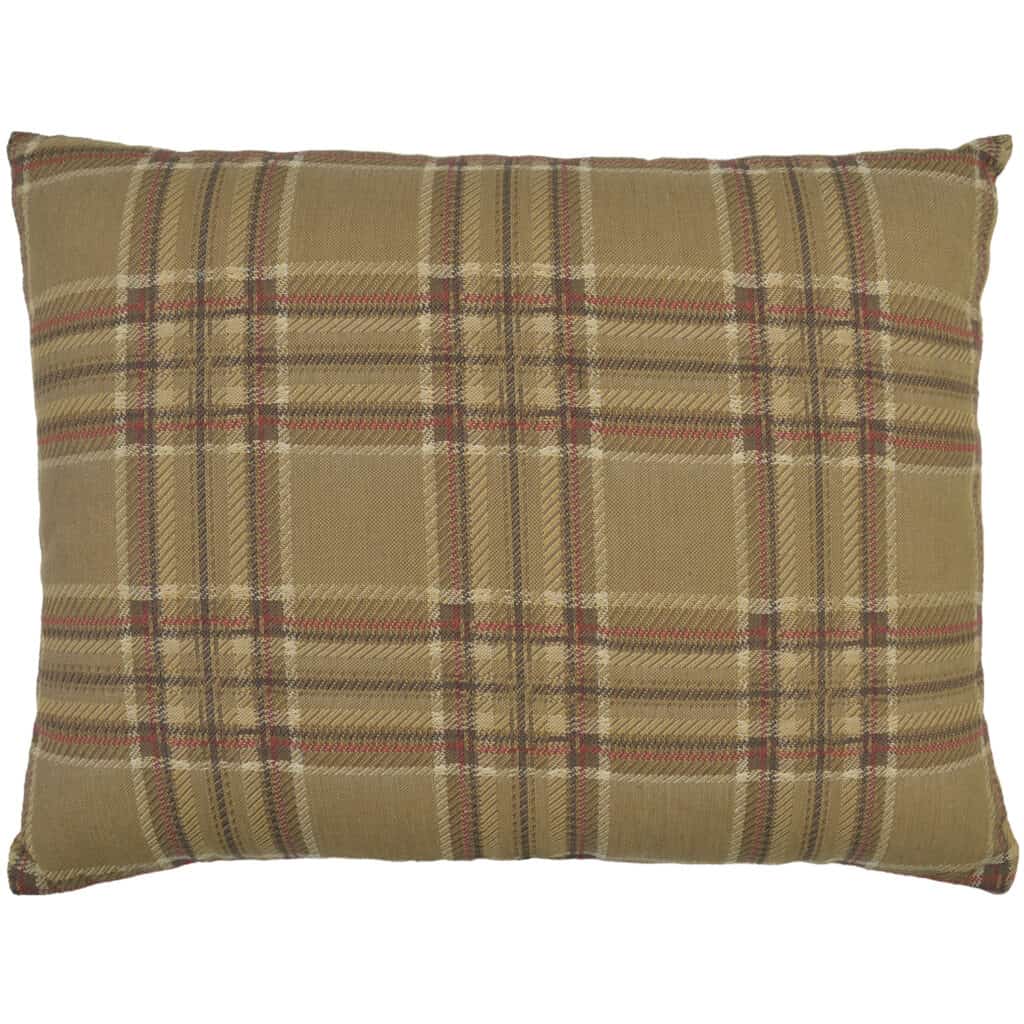 Plaid Caramel Cushion Rectangle