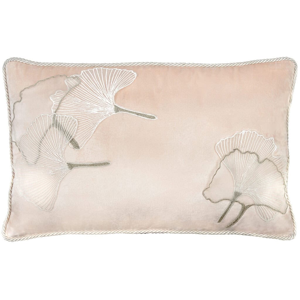 Leaves Pink Rectangle Cushion